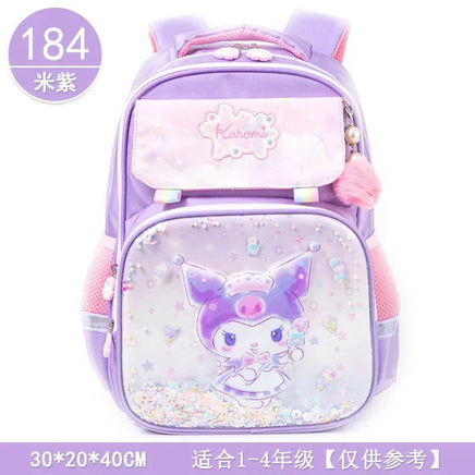 Sanrio Cute Kuromi Melody Cinnamoroll Large Capacity Backpack Boys Girls Cartoon Hello Kitty Kawaii Canvas Schoolbag 2024 Cute 10