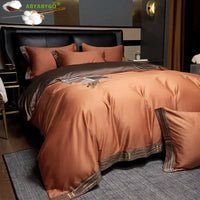 Luxury 160S Egyptian Cotton Bedding Set, Duvet Cover, Bed Sheet & Pillowcases - King Size Comforter Bedding Sets Lusy Store