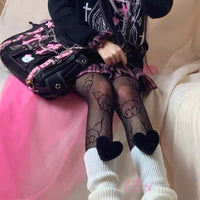 Hello Kitty Gothic Punk Vintage Pink Cross Chains Crossbody Bags For Women