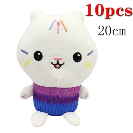 Animals Plush Gabby Dollhouse Lovely Plush Gaby Toy Plush House Cat Doll Cartoon Stuffed Animals Mermaid Cat Plushie Dolls Kids LightCyan