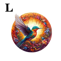 Unique Round Peacock Pattern Wooden Puzzle,Irregular Animal Shapes Jigsaw Puzzle,, The Gift for Halloween, Christmas, Birthday M148-L