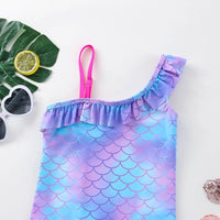 Alice in Wonderland Girls Swimsuit Mermaid Fish Scale One-Piece Bathing Suits Children's Dresses Summer Swimwear Beach Suit Kids Lusy Store