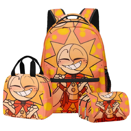Trendy Popular Novelty sundrop FNAF 3D Printed 3pcs/Set student School Bags Travel Notebook Backpack Lunch bag Pencil Case Lusy Store