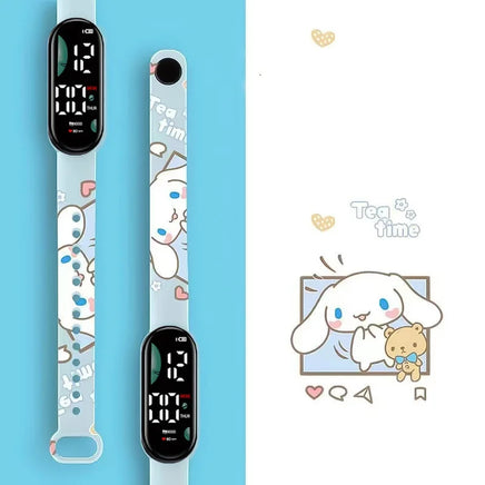 Latest Cartoon Watch Pochaco Cinnamoroll Electronic Watch Smart Bracelet Black Rice Anime Character Student Watch