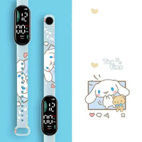Latest Cartoon Watch Pochaco Cinnamoroll Electronic Watch Smart Bracelet Black Rice Anime Character Student Watch a005