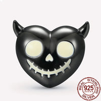 Gothic 2025 Charms 925 Sterling Silver Halloween Nightmare Skull Skeleton Beads Fit Snake Chain Bracelet Necklace DIY Jewelry BMT614