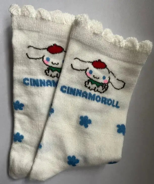 Sanrio Original Japanese Hello Kitty Bread Shoes for Women Spring/Summer New Blue Cute Versatile Kitty Platform Skateboard Shoes Lusy Store