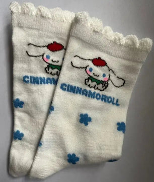 Sanrio Original Japanese Hello Kitty Bread Shoes for Women Spring/Summer New Blue Cute Versatile Kitty Platform Skateboard Shoes Lusy Store