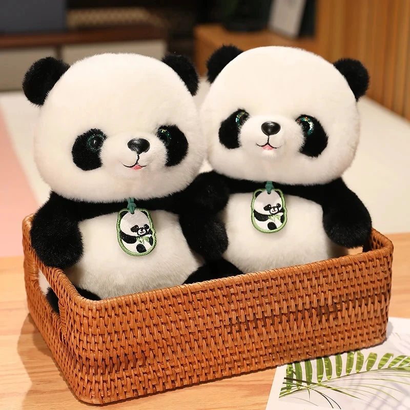 Lusy Store LLC Round Fat Panda Plush Toy Cute Stuffed Animal Giant Pandas Plush Soft Kids Toys Gift Plush