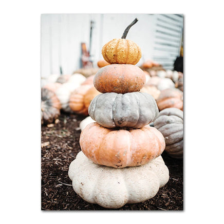 Autumn Decoration Canvas Poster Yellow Leaves Fall View Wall Art Print Pumpkin Painting Halloween Picture Living Room Home Decor 18