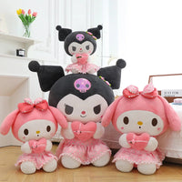 Sanrio Romantic Flowers Kuromi Melody Doll Cartoon Anime Hello Kitty Cat Plush Toys Kids Party Gift Girls Lovely Plush Toy