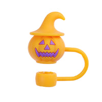 1-19pcs Cartoon 3D Halloween Series Stanley Straw Covers Reusable 10mm Straw Topper Compatible With Dust-Proof Straw Tips Lid 1pcs-10 CHINA