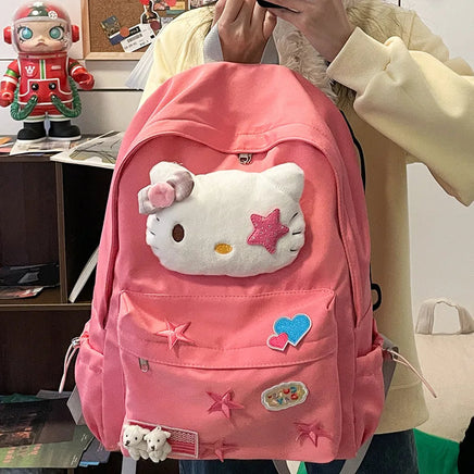 Sanrio Hellokitty Kuromi My Melody Pom Pom Purin Anime Backpack Cute Schoolbags Cartoon Shoulder Bag Birthday Gift for Friend Lusy Store