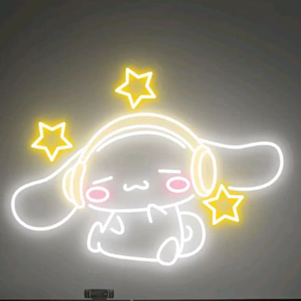 Lusy Store LLC Cinnamoroll Neon Sign Kids Room Decor Game Room Wall Neon Light Sign Gifts Neon Sign
