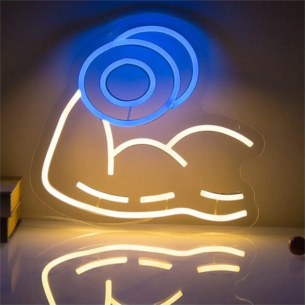 Lusy Store LLC Fitness Neon Sign Dumbbell LED Light Gym Art Wall Decoration Neon Sign