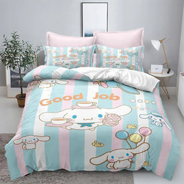 Cute Cinnamoroll Bedding Sets Comforter Quilt Bed Cover Duvet Cover Pillow Case 2-3 Pieces Sets Kids Adult Size Home Decor Lusy Store