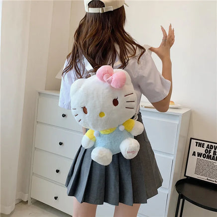 24 Styles Sanrio Plush Doll Kawaii Cinnamorol Plush Stuffed Backpack Girl's Cartoon Bag Gift Bag Girlfriend Child Birthday Gift 4 33X27X10cm