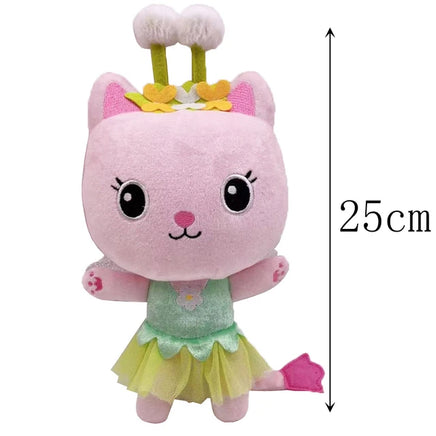 Animals Plush Gabby Dollhouse Lovely Plush Gaby Toy Plush House Cat Doll Cartoon Stuffed Animals Mermaid Cat Plushie Dolls Kids DeepPink