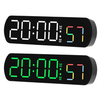 Voice Control Digital Alarm Clock Date Temperature Display Countdown Up Timer Night Mode Table Clock 12/24H Electronic LED Clock Lusy Store