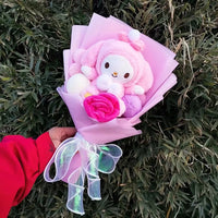 Kuromi My Melody Cinnamoroll Hello Kitty Plush Bouquet Woman Valentine's Day Girls Christmas Gifts My Melody-25