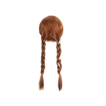 Girl Princess Elsa Anna Wig Kid Halloween Party Carnival Disguised Belle Wednesday Mermaid Rapunzel Aurora Snow White Ariel Hair Anna
