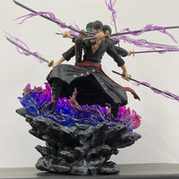 Lusy Store LLC One Piece Zoro Figure Wano Onigashima 9 Swords Style Action Figurine PVC Statue Model Collectible Decoration Action Figure