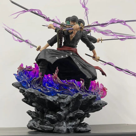 Lusy Store LLC One Piece Zoro Figure Wano Onigashima 9 Swords Style Action Figurine PVC Statue Model Collectible Decoration Action Figure