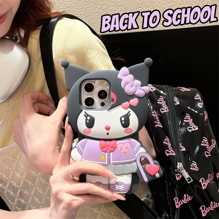 Handbag Hello Kitty Kuromi For iPhone 16 15 14 13 12 11 Pro Max Silicone Soft Cover Case Lusy Store