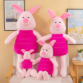 Lusy Store LLC Pink Piglet Plush Toys Winnie The Pooh Cute Stuffed Anime Plushie Big Piggy Doll Gifts Stuffed Animal
