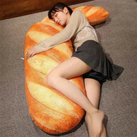 3D Simulation Bread Plush Pillow,Soft Butter Toast Bread Food Pillow Lumbar Back Cushion Stuffed Toy for Home Decor 90cm
