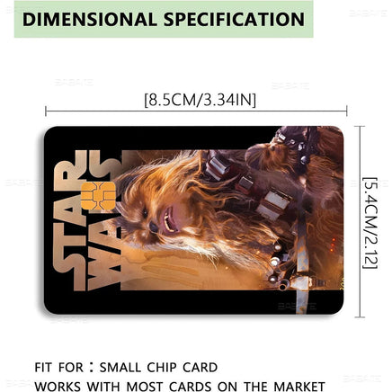 Amine S-Star-W-Wars Anime Cartoon Bear Skin Sticker Film Tape Case For Big Credit Debit Card Front Side Lusy Store