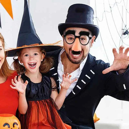 Funny Glasses Cosplay Halloween Costumes Accessory Big Nose Glasses with Eyebrows Mustache Glasses Christmas Gifts