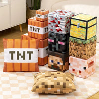 Lusy Store LLC Minecraft Steve Plush | Soft Cube Stuffed Toy | 4in/8in/12in Stuffed Animal