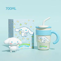 Sanrio Hello Kitty 700/1200ml Stanley Cup Large Capacity Cute Straw Insulated Cup My Melody Cartoon Child Stainless Cup Gift