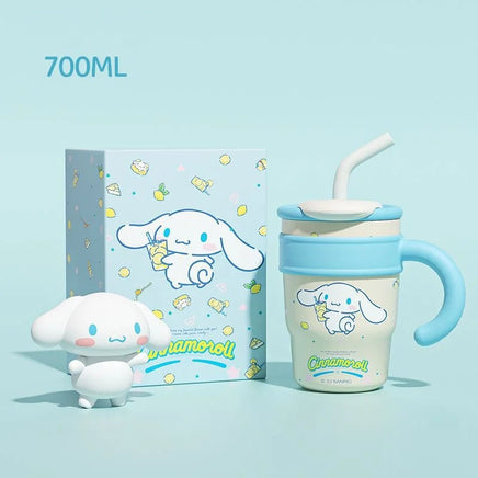 Sanrio Hello Kitty 700/1200ml Stanley Cup Large Capacity Cute Straw Insulated Cup My Melody Cartoon Child Stainless Cup Gift