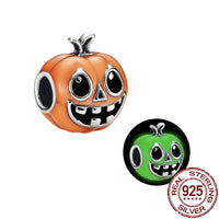 Gothic 2025 Charms 925 Sterling Silver Halloween Nightmare Skull Skeleton Beads Fit Snake Chain Bracelet Necklace DIY Jewelry DZK295-H