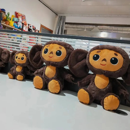 Monkey Plush Toy – Soft Big-Eyed Cheburashka Stuffed Doll, 7"/9" – Lusy Store