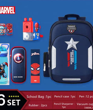 Spiderman Backpack New School Bags For Boys Primary Student Shoulder Grade 1-3 Mochilas B106