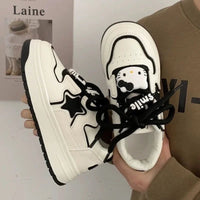 Sanrio Hello Kitty Y2K Platform Off White Sneakers for Women