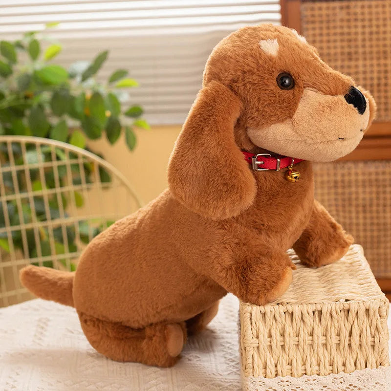Lusy Store LLC Cute Simulation Dog Dachshund Soft Plush Toys Stuffed Animals Doll Pet Cartoon Puppy Pillow Children Birthday Gift Plush
