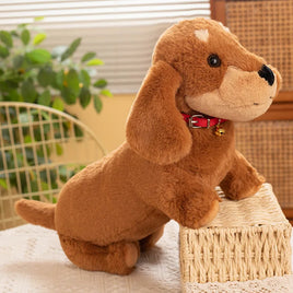 Lusy Store LLC Cute Simulation Dog Dachshund Soft Plush Toys Stuffed Animals Doll Pet Cartoon Puppy Pillow Children Birthday Gift Plush