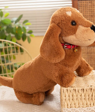 Lusy Store LLC Cute Simulation Dog Dachshund Soft Plush Toys Stuffed Animals Doll Pet Cartoon Puppy Pillow Children Birthday Gift Plush