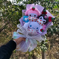 Lusy Store LLC Kuromi Plush Bouquet My Melody Cinnamoroll Holiday Gift Bouquet