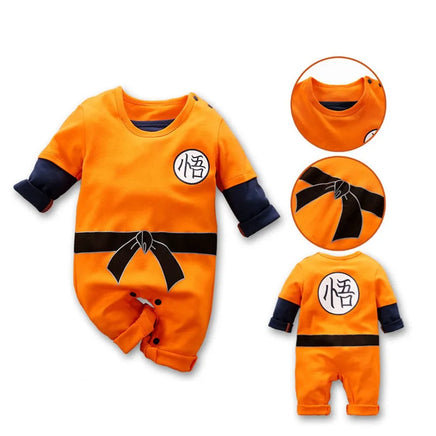 Baby Girl Boy Costume Anime Clothes Newborn Romper Infant Luffy Akatsuki Vegeta Cosplay Jumpsuit Halloween 0-18M 10