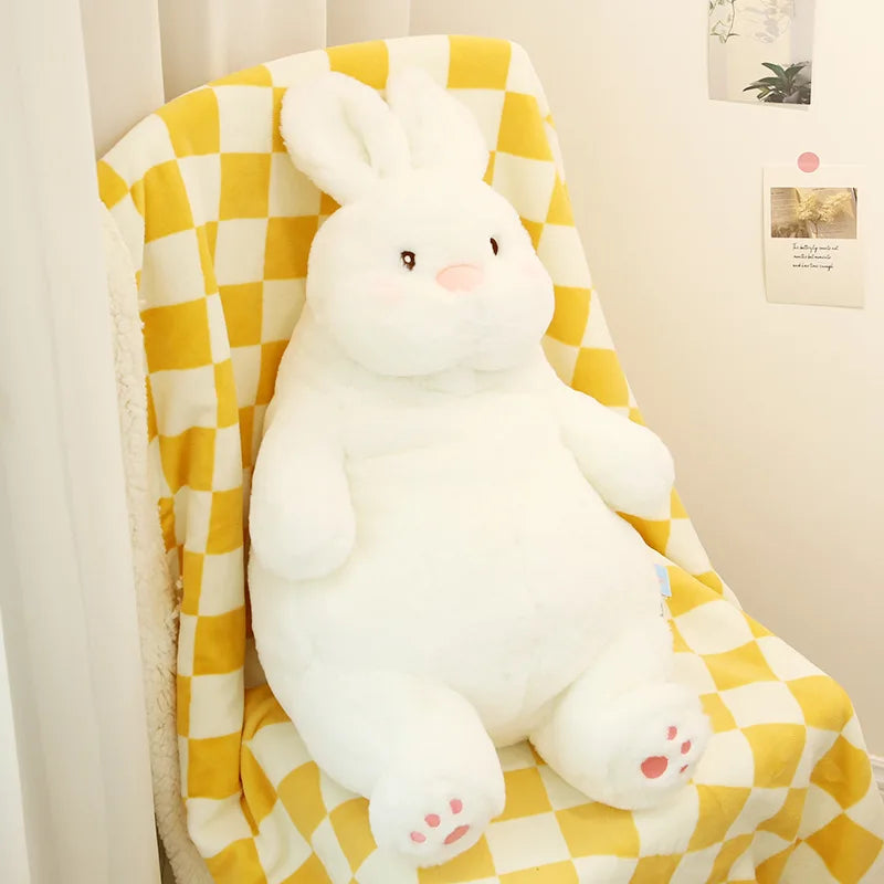 Lusy Store LLC Giant Lazy Rabbit Dolls Soft Plush Cute White Bunny Animal Toys Baby Sleep Pillows Cushion Gifts Plush