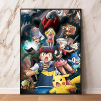 Pokemon Canvas Prints Wall Art Home Classic Children's Bedroom Decor Gifts Kid Action Figures Modular Painting Cartoon Character Lusy Store