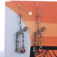 New Halloween Skull Skeleton Drop Earrings for Women Fashion Punk Charm Ghost Spider Web Dangle Earrings Jewelry Gift ER23Y0666
