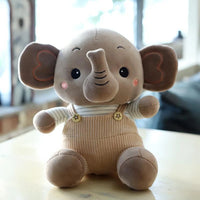 Elephant Plush Toy – Soft & Huggable Stuffed Animal 9.45in | Lusy Store Brown 9.45"