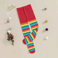 Pudcoco Halloween Striped Tights Leggings Cosplay Costume Christmas Stockings for Girls Halloween Party Favors