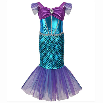 Halloween Costumes for Kids Sleeveless Mermaid Dress Fairy Tale Princess Girls Playing Vestidos Funny Disfraces Carnival Single Skirt CHINA